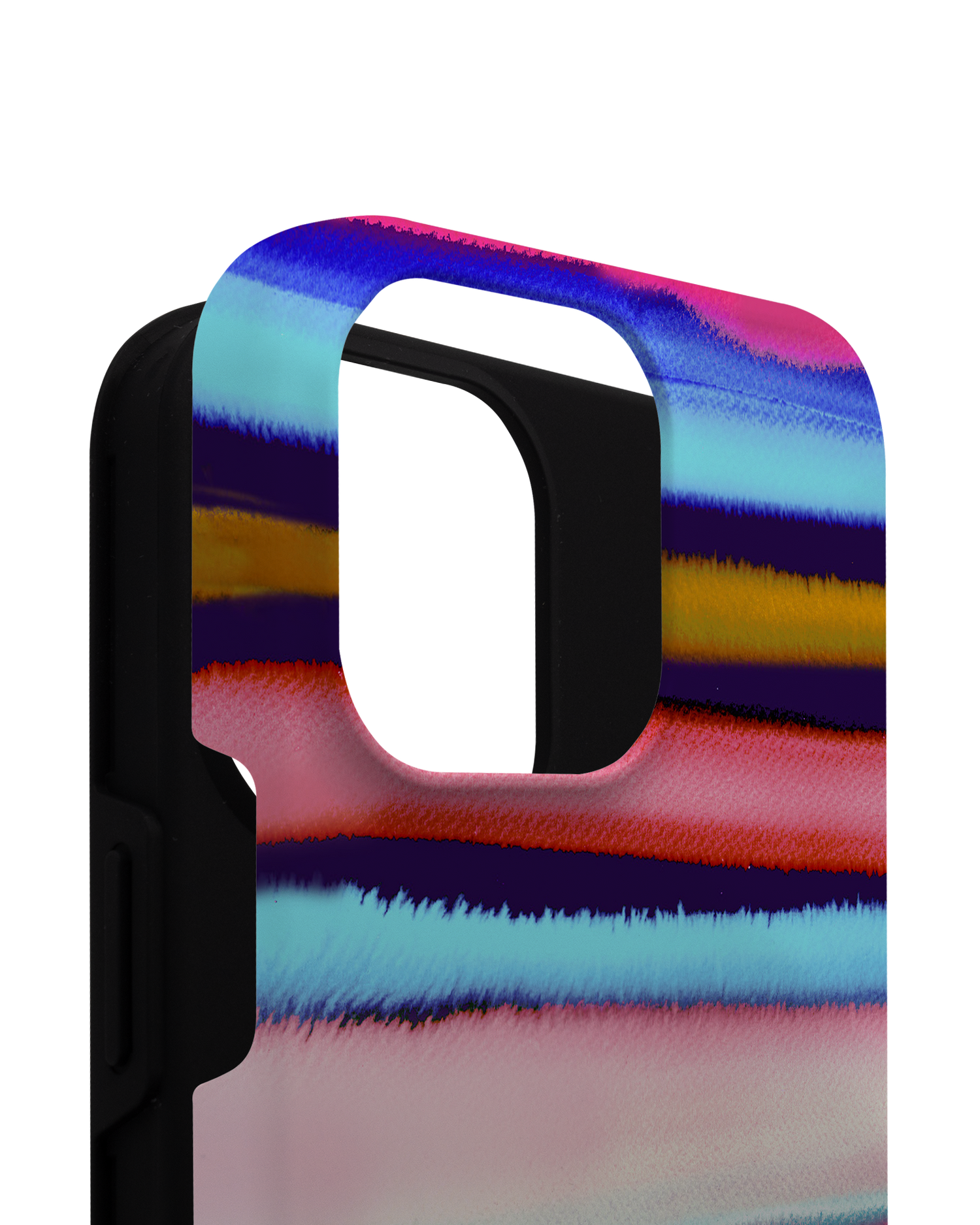 Watercolor Stripes Premium Handyhülle für Apple iPhone 14 Pro Max besteht aus 2 Teilen