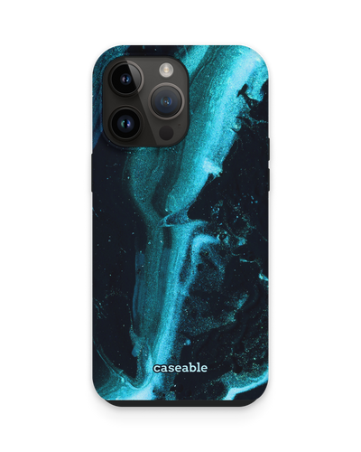 Deep Turquoise Sparkle Premium Handyhülle für Apple iPhone 14 Pro Max