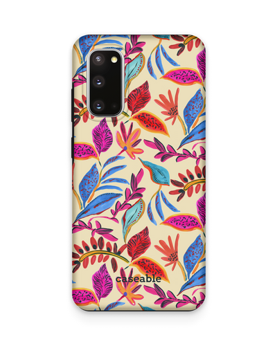 Painterly Spring Leaves Premium Handyhülle Samsung Galaxy S20