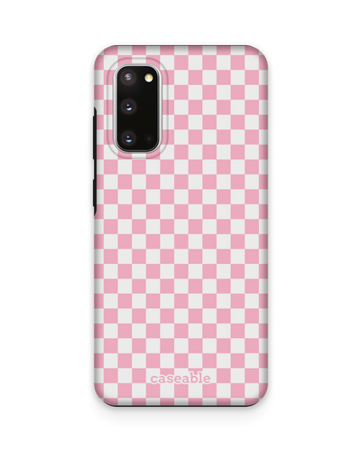 Pink Checkerboard Premium Handyhülle Samsung Galaxy S20