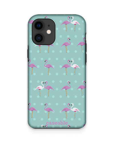 Two Flamingos Premium Handyhülle Apple iPhone 12 mini