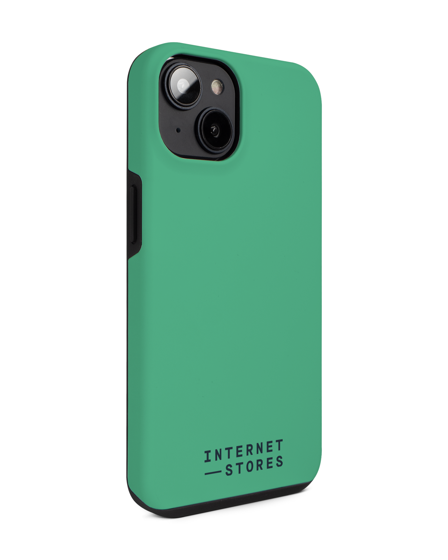 ISG Neon Green Premium Handyhülle für Apple iPhone 14: Seitenansicht links