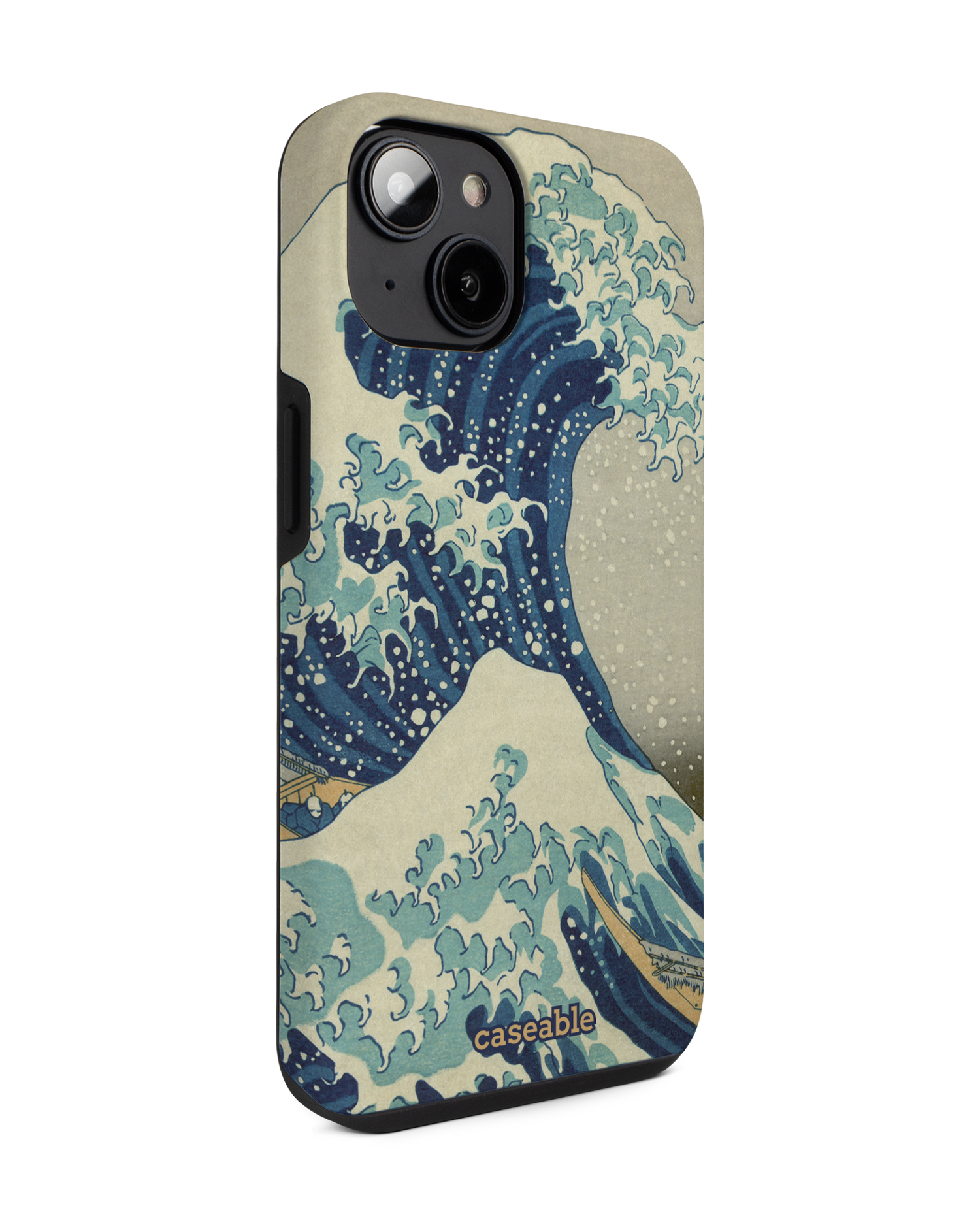 Great Wave Off Kanagawa By Hokusai Premium Handyhülle für Apple iPhone 14: Seitenansicht links