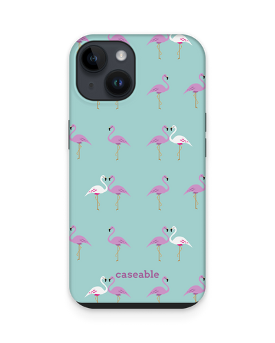 Two Flamingos Premium Handyhülle für Apple iPhone 14