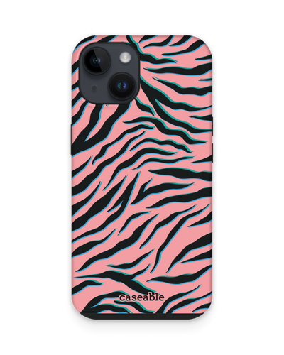 Pink Zebra Premium Handyhülle für Apple iPhone 15