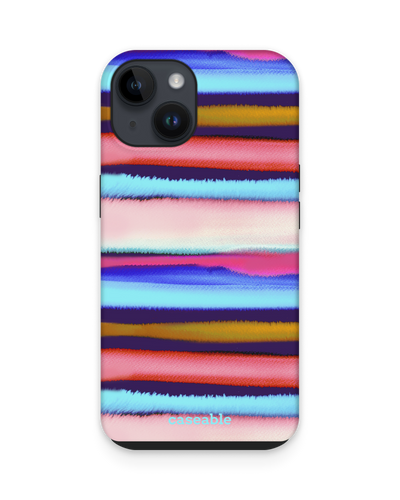Watercolor Stripes Premium Handyhülle für Apple iPhone 14
