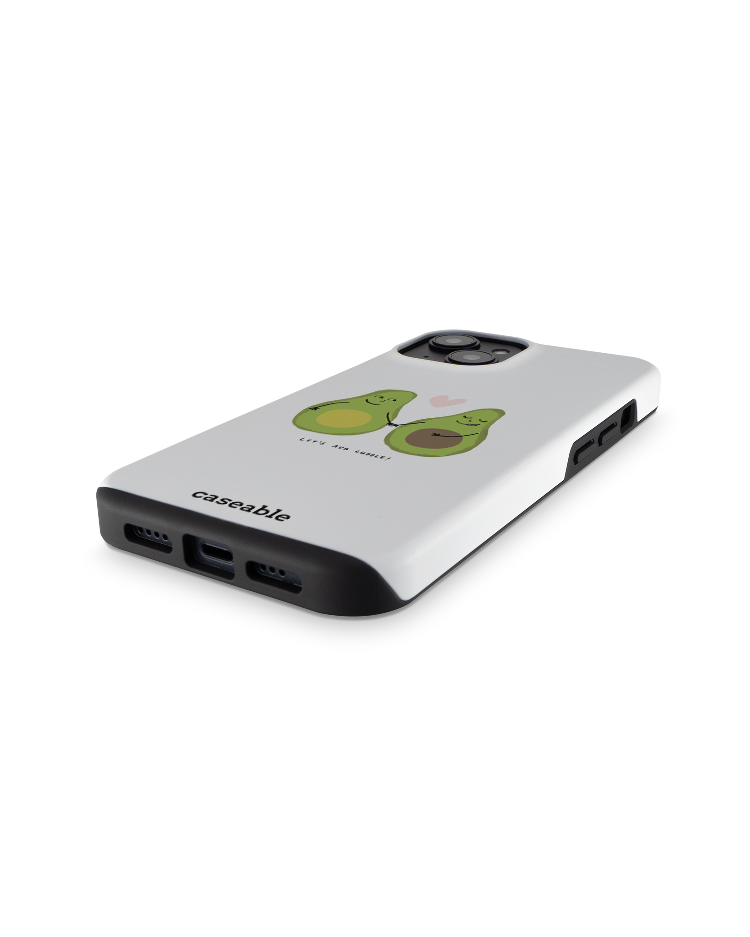 Avocado Premium Handyhülle für Apple iPhone 14: Smartphone liegend