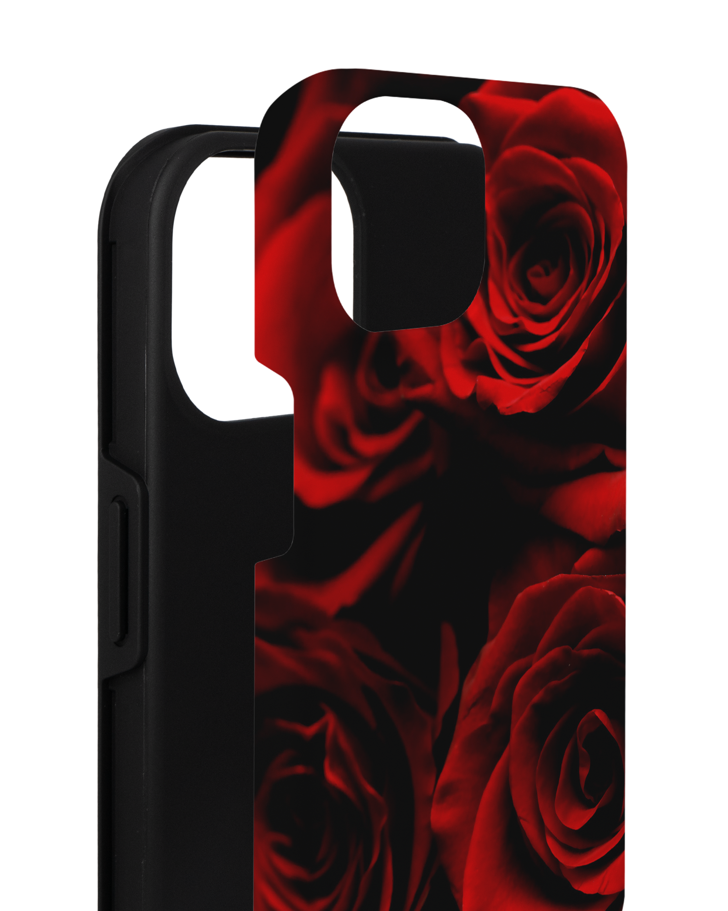 Red Roses Premium Handyhülle für Apple iPhone 14 besteht aus 2 Teilen