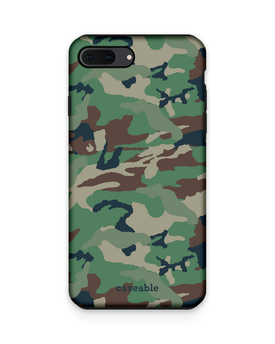 Green and Brown Camo Premium Handyhülle Apple iPhone 7 Plus, Apple iPhone 8 Plus