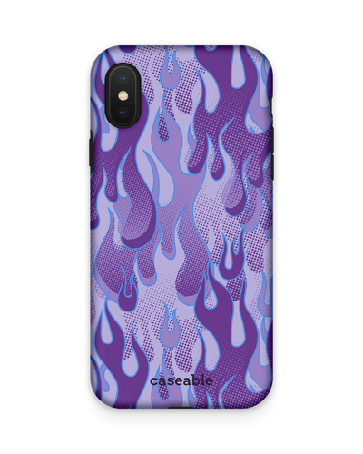 Purple Flames Premium Handyhülle Apple iPhone X, Apple iPhone XS