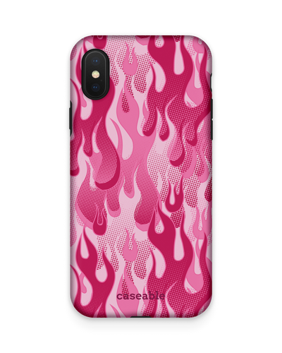 Pink Flames Premium Handyhülle Apple iPhone X, Apple iPhone XS