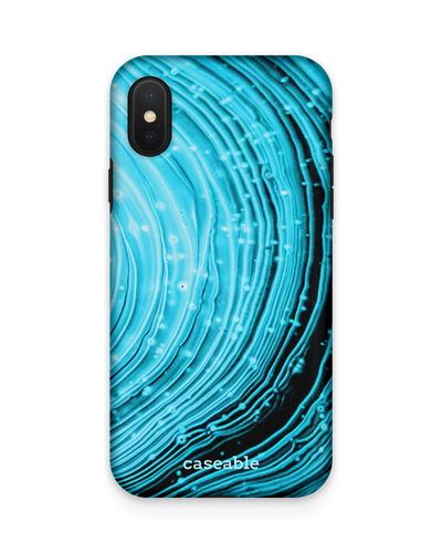 Turquoise Ripples Premium Handyhülle Apple iPhone X, Apple iPhone XS