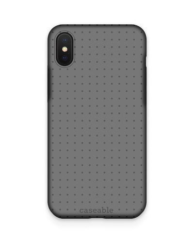 Dot Grid Grey Premium Handyhülle Apple iPhone XS Max