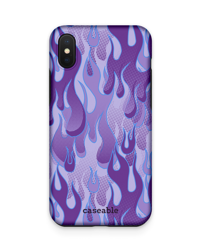 Purple Flames Premium Handyhülle Apple iPhone XS Max