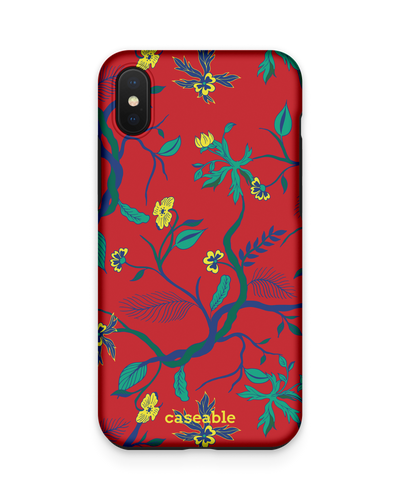 Ultra Red Floral Premium Handyhülle Apple iPhone XS Max