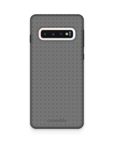 Dot Grid Grey Premium Handyhülle Samsung Galaxy S10