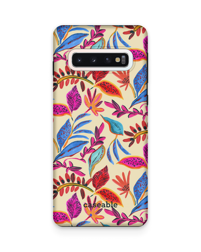 Painterly Spring Leaves Premium Handyhülle Samsung Galaxy S10