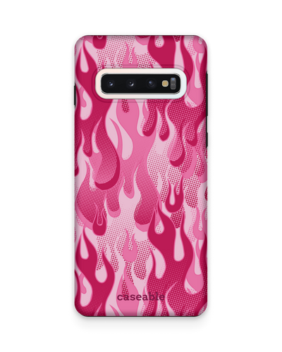 Pink Flames Premium Handyhülle Samsung Galaxy S10