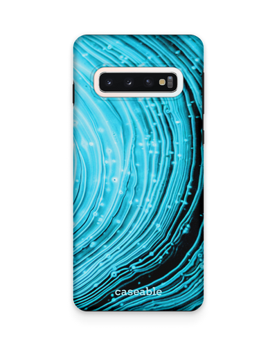 Turquoise Ripples Premium Handyhülle Samsung Galaxy S10