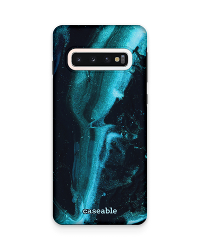 Deep Turquoise Sparkle Premium Handyhülle Samsung Galaxy S10