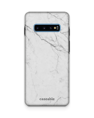 White Marble Premium Handyhülle Samsung Galaxy S10 Plus