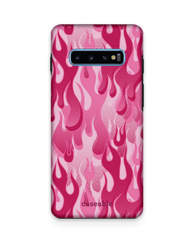 Pink Flames Premium Handyhülle Samsung Galaxy S10 Plus