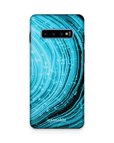 Turquoise Ripples Premium Handyhülle Samsung Galaxy S10 Plus