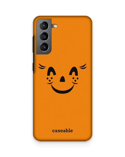 Pumpkin Smiles Premium Handyhülle Samsung Galaxy S21