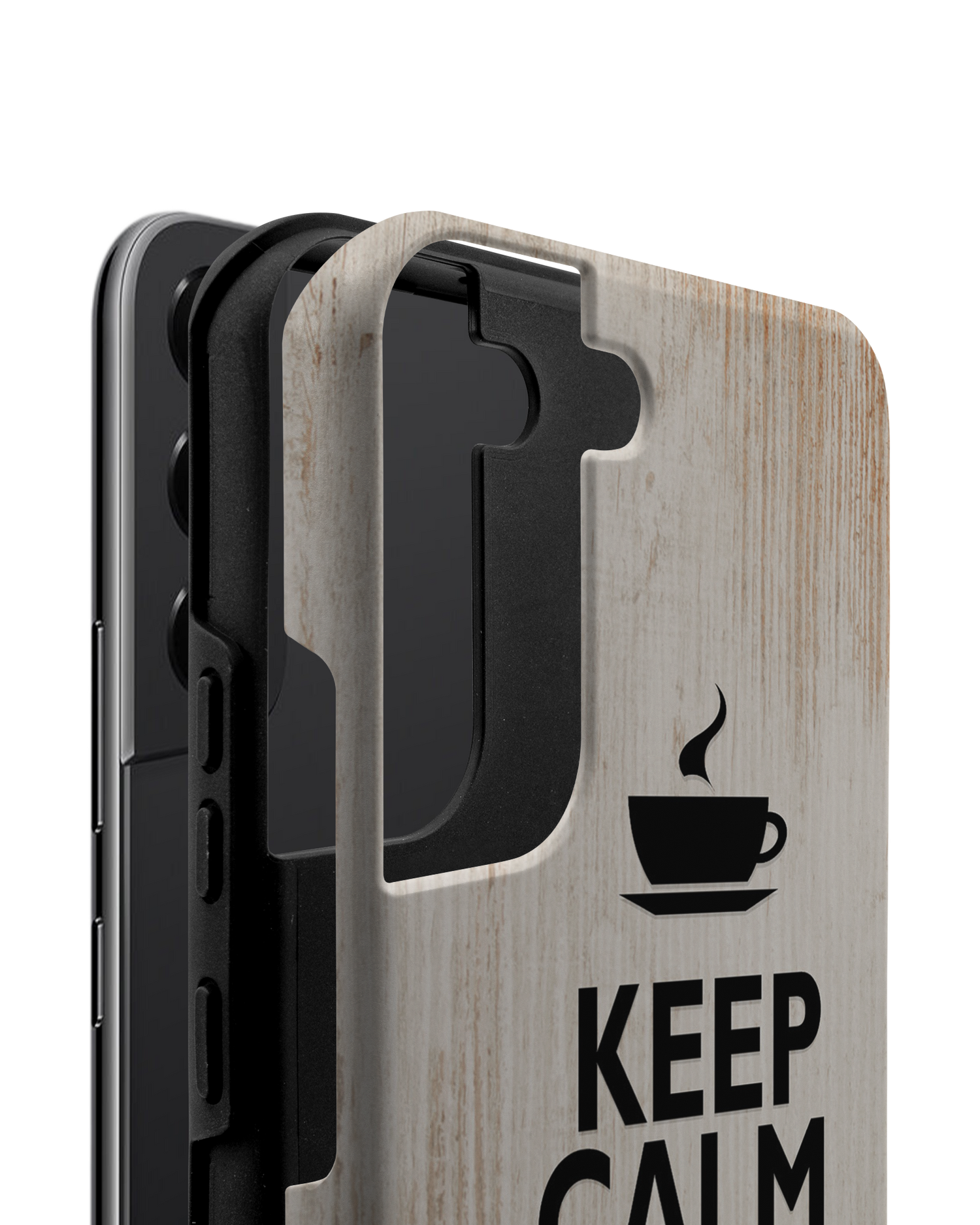 Drink Coffee Premium Handyhülle Samsung Galaxy S22 5G besteht aus 2 Teilen