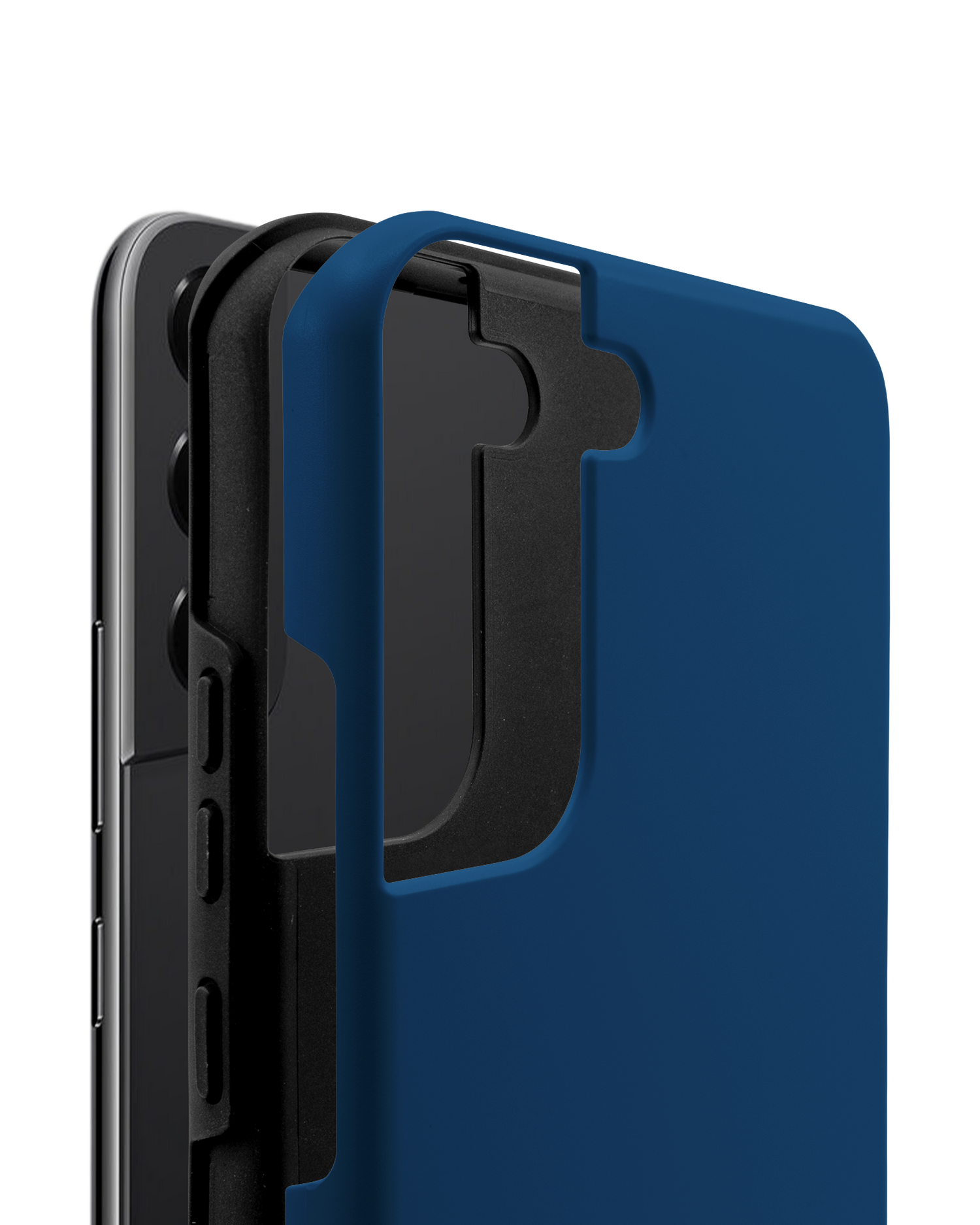 CLASSIC BLUE Premium Handyhülle Samsung Galaxy S22 5G besteht aus 2 Teilen