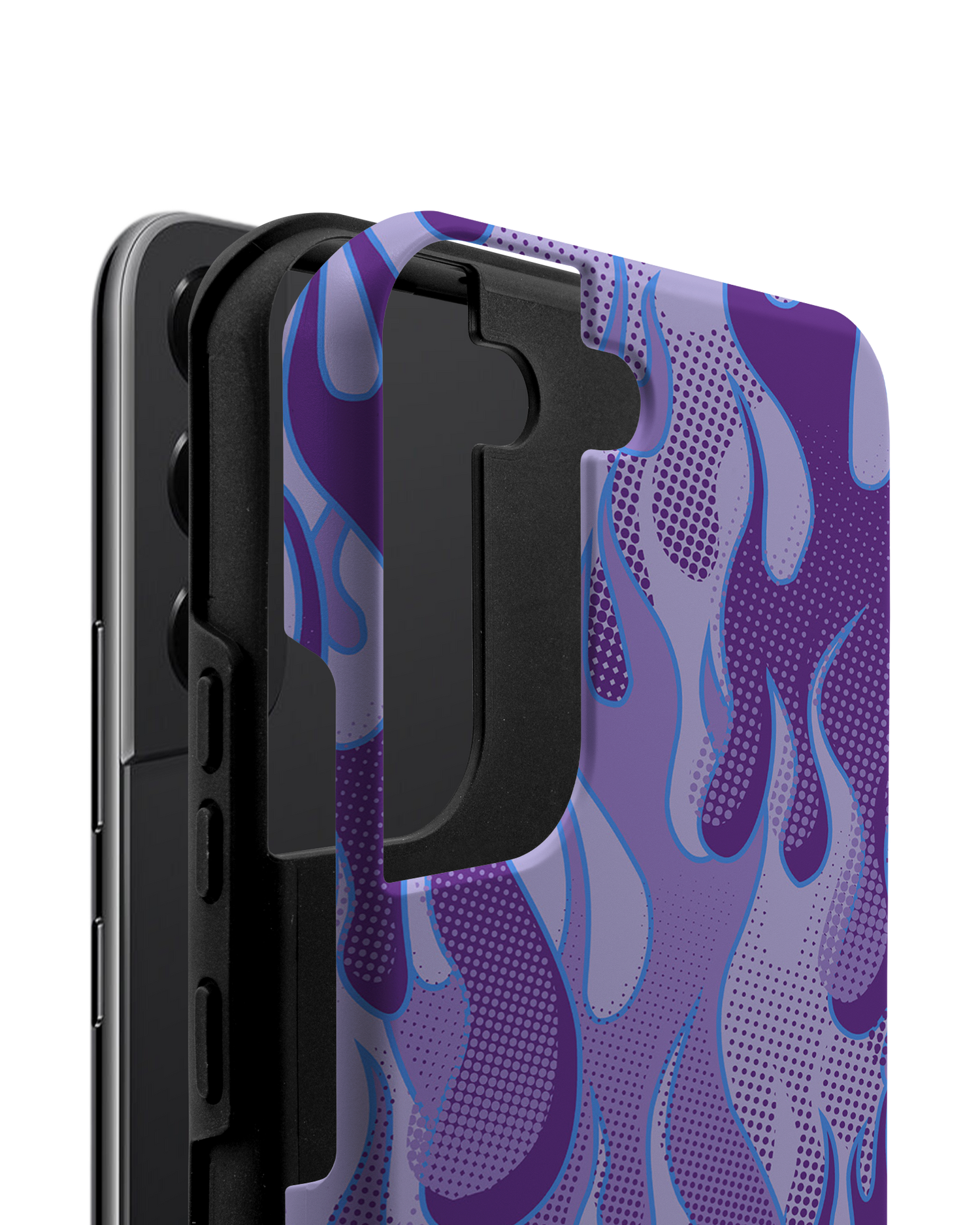 Purple Flames Premium Handyhülle Samsung Galaxy S22 5G