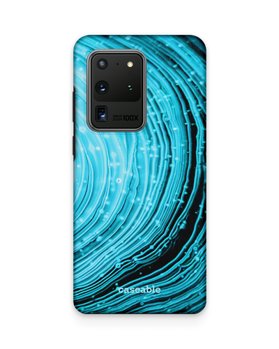 Turquoise Ripples Premium Handyhülle Samsung Galaxy S20 Ultra