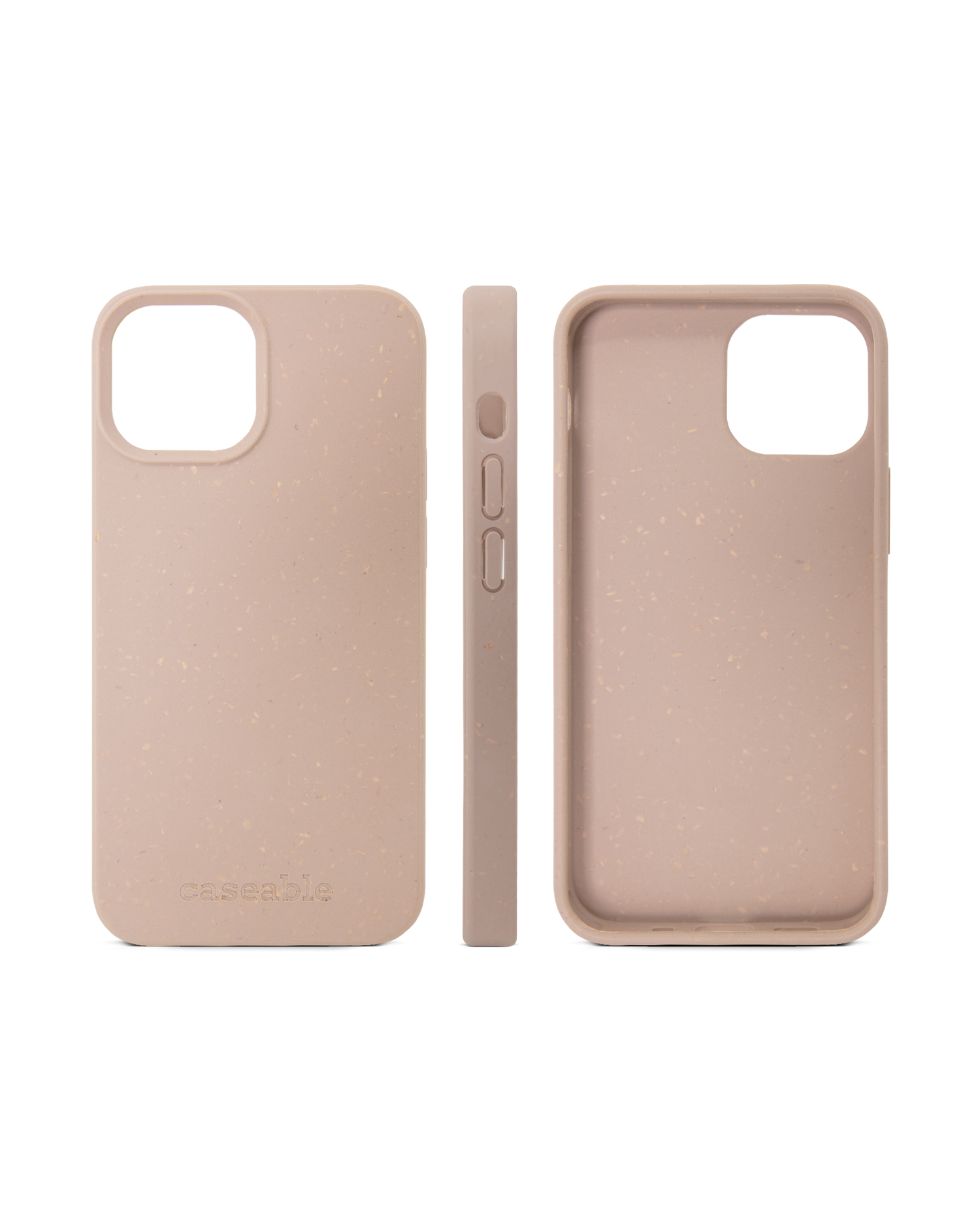 Sandfarbene Nachhaltige Handyhülle für Apple iPhone 12 mini: Seitenansichten