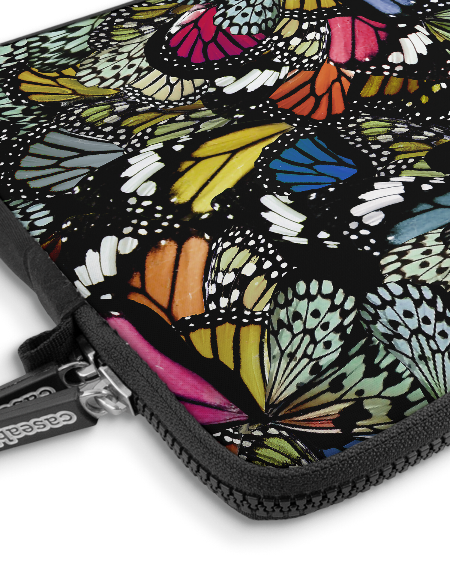 Psychedelic Butterflies Premium Laptoptasche 13 Zoll mit Gerät im Inneren