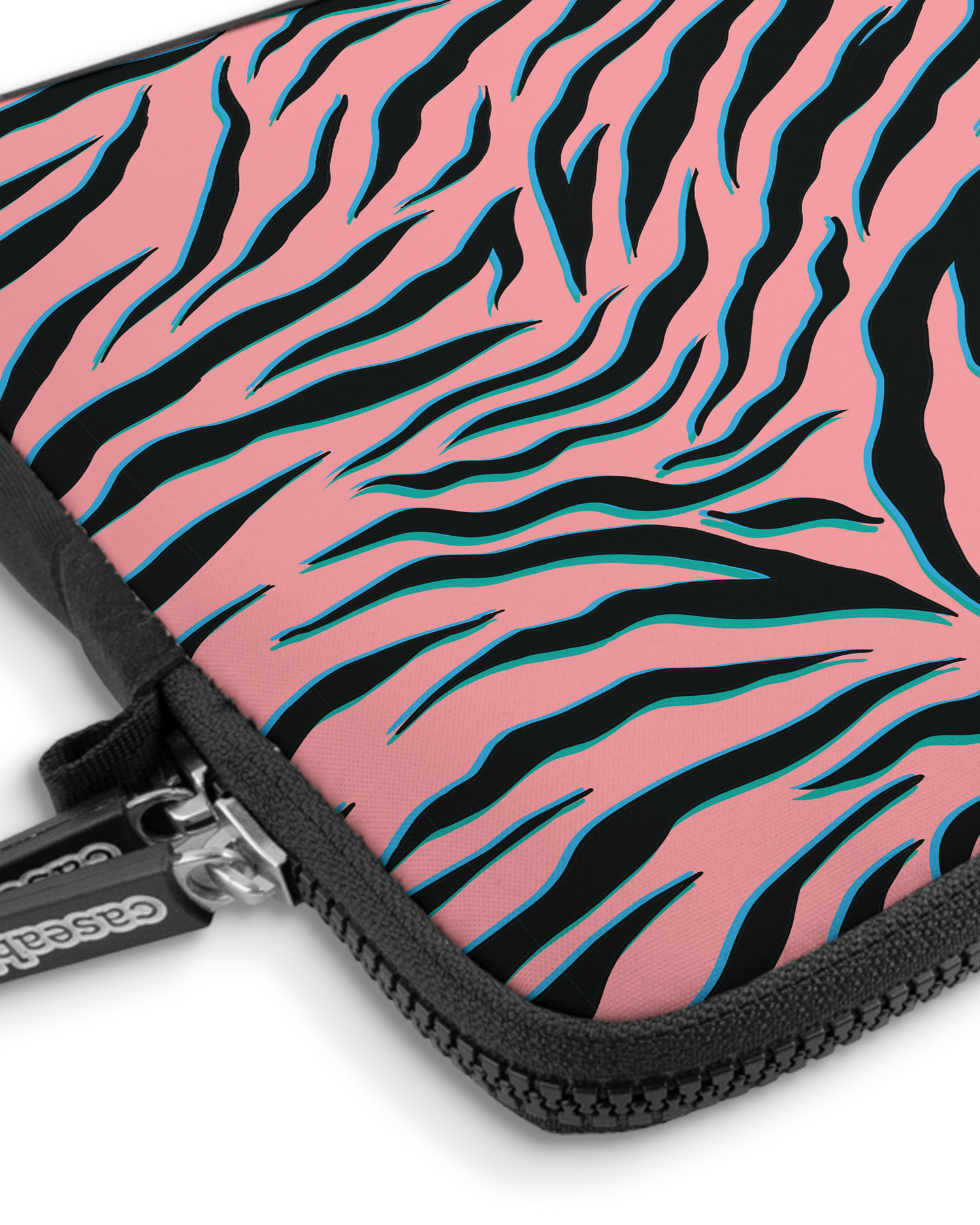 Pink Zebra Premium Laptoptasche 13 Zoll mit Gerät im Inneren