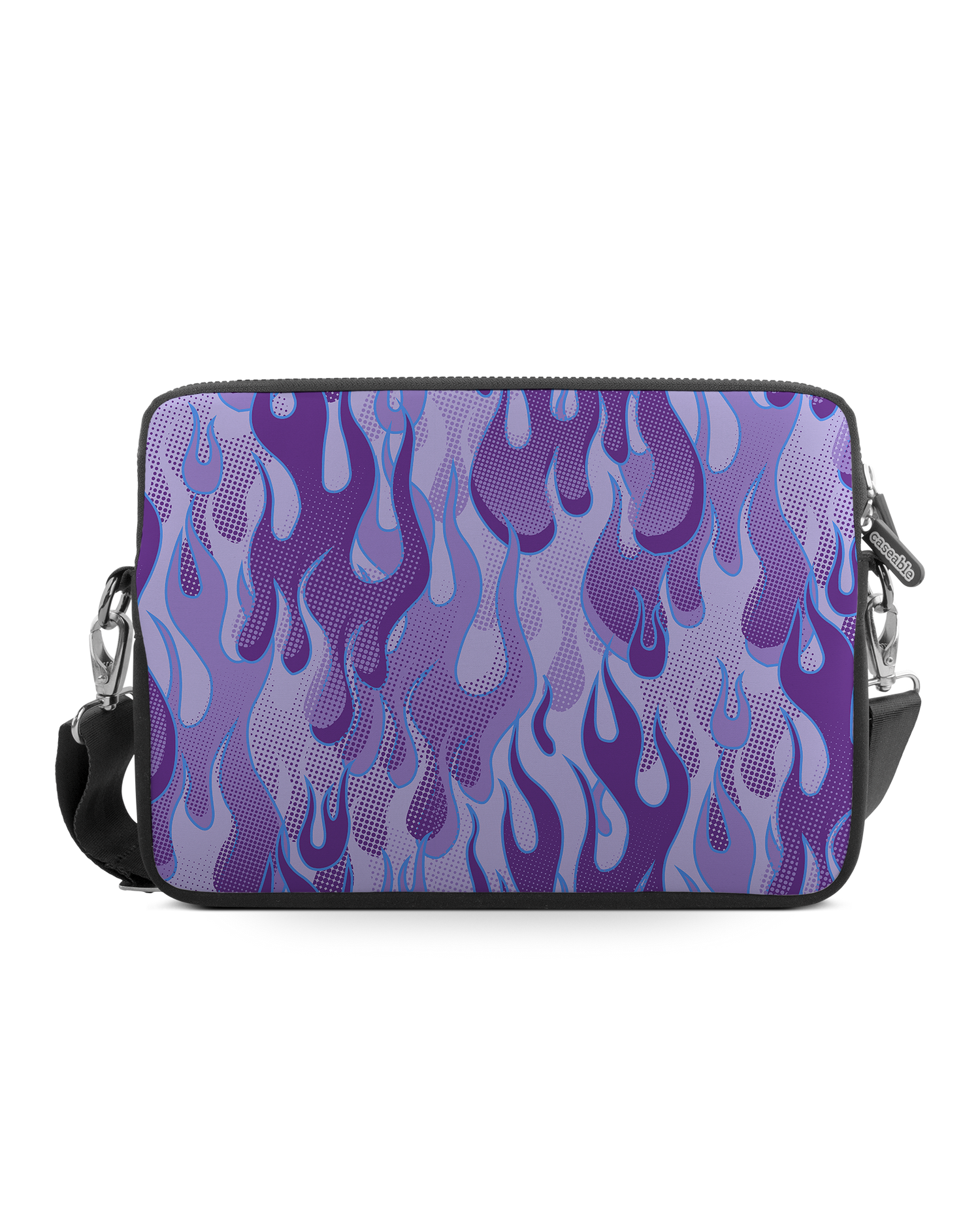 Purple Flames Premium Laptoptasche 13 Zoll: Vorderansicht