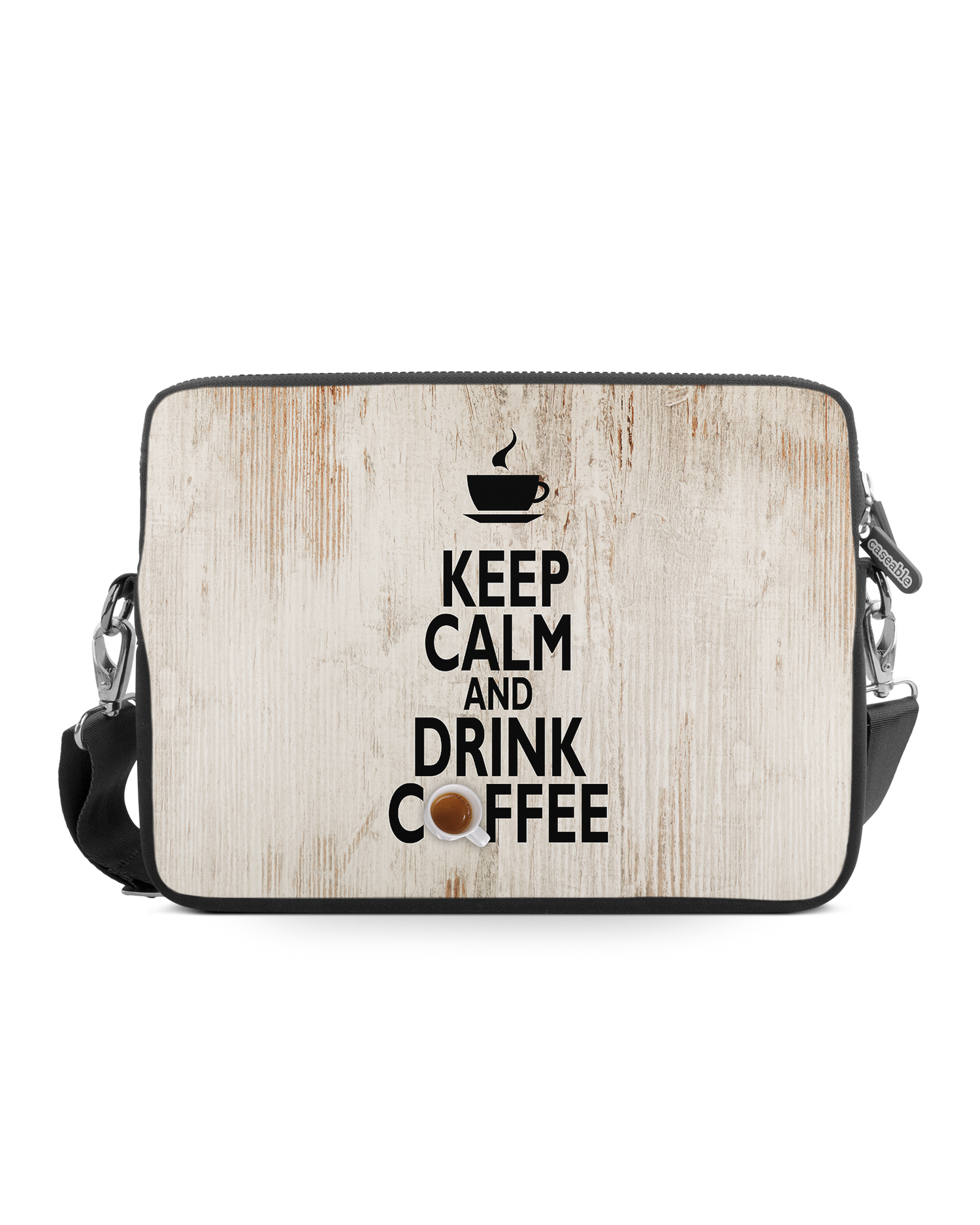 Drink Coffee Premium Laptoptasche 15 Zoll: Vorderansicht
