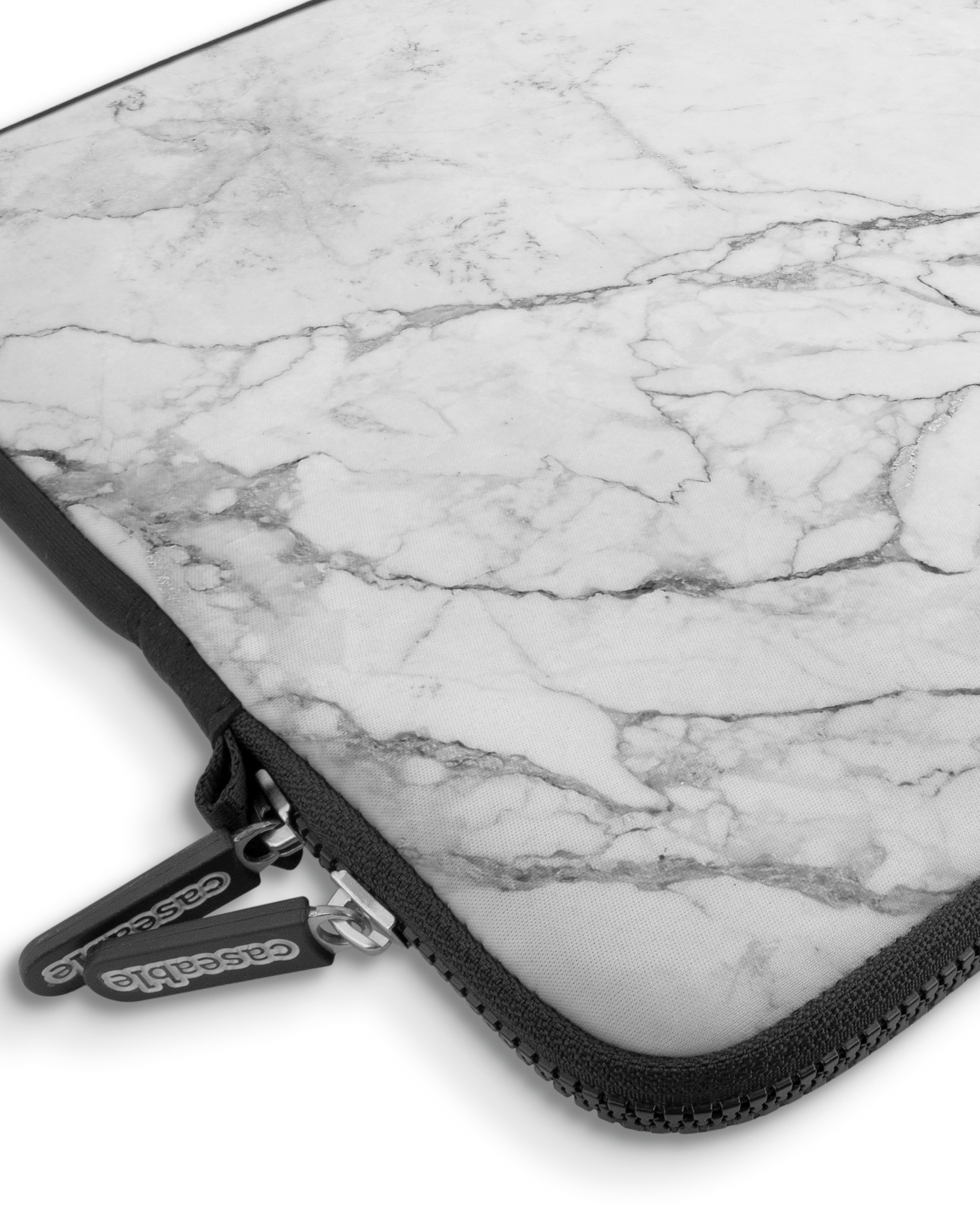 White Marble Premium Laptoptasche 15 Zoll mit Gerät im Inneren