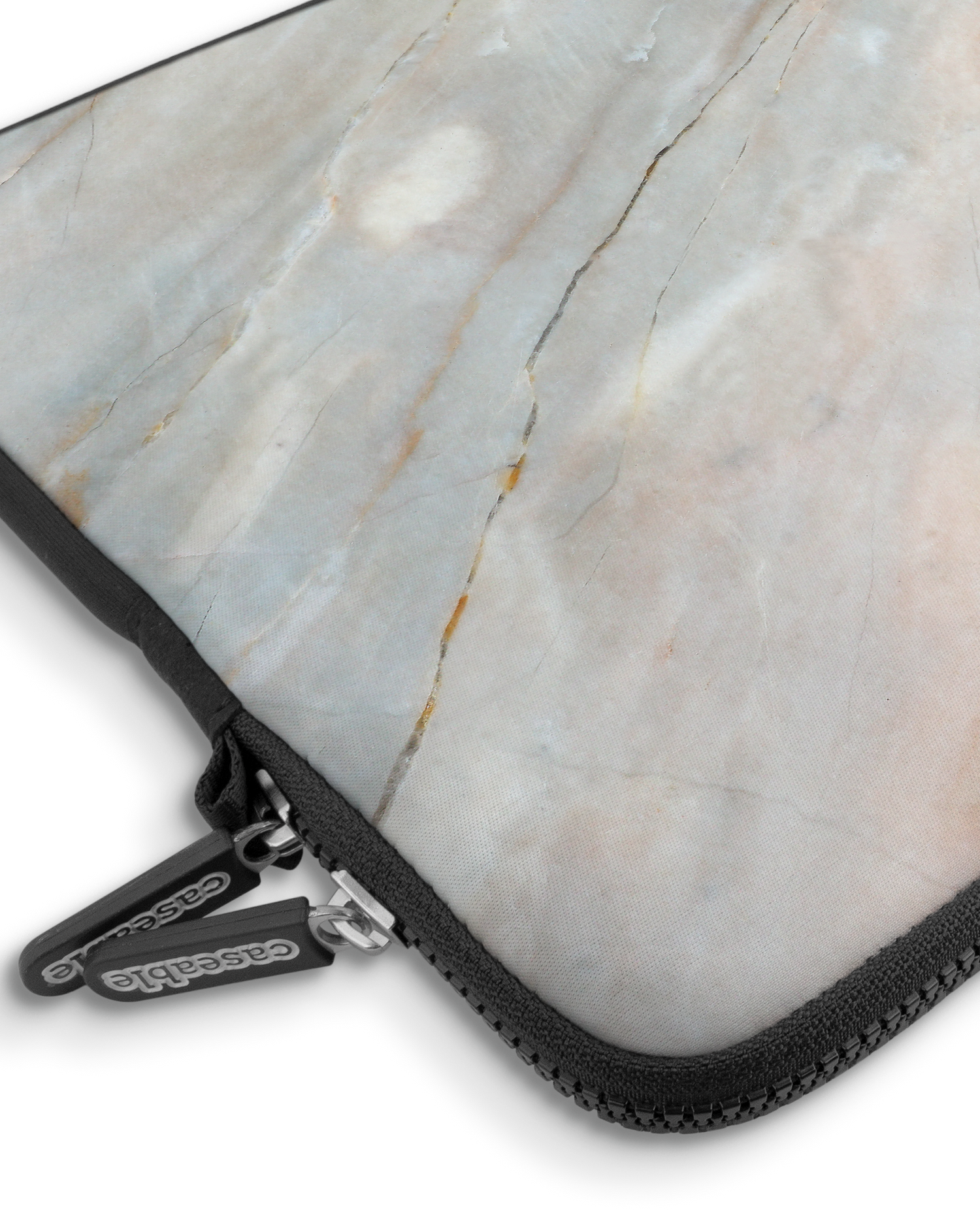 Mother of Pearl Marble Premium Laptoptasche 15 Zoll mit Gerät im Inneren