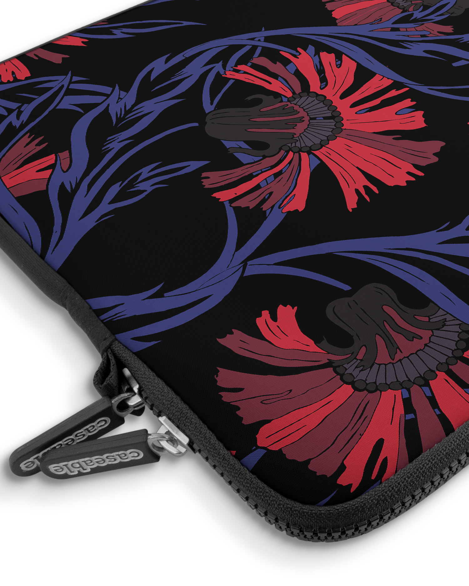 Midnight Floral Premium Laptoptasche 15 Zoll mit Gerät im Inneren