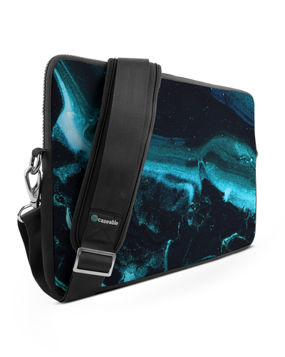 Deep Turquoise Sparkle Premium Laptoptasche 15 Zoll