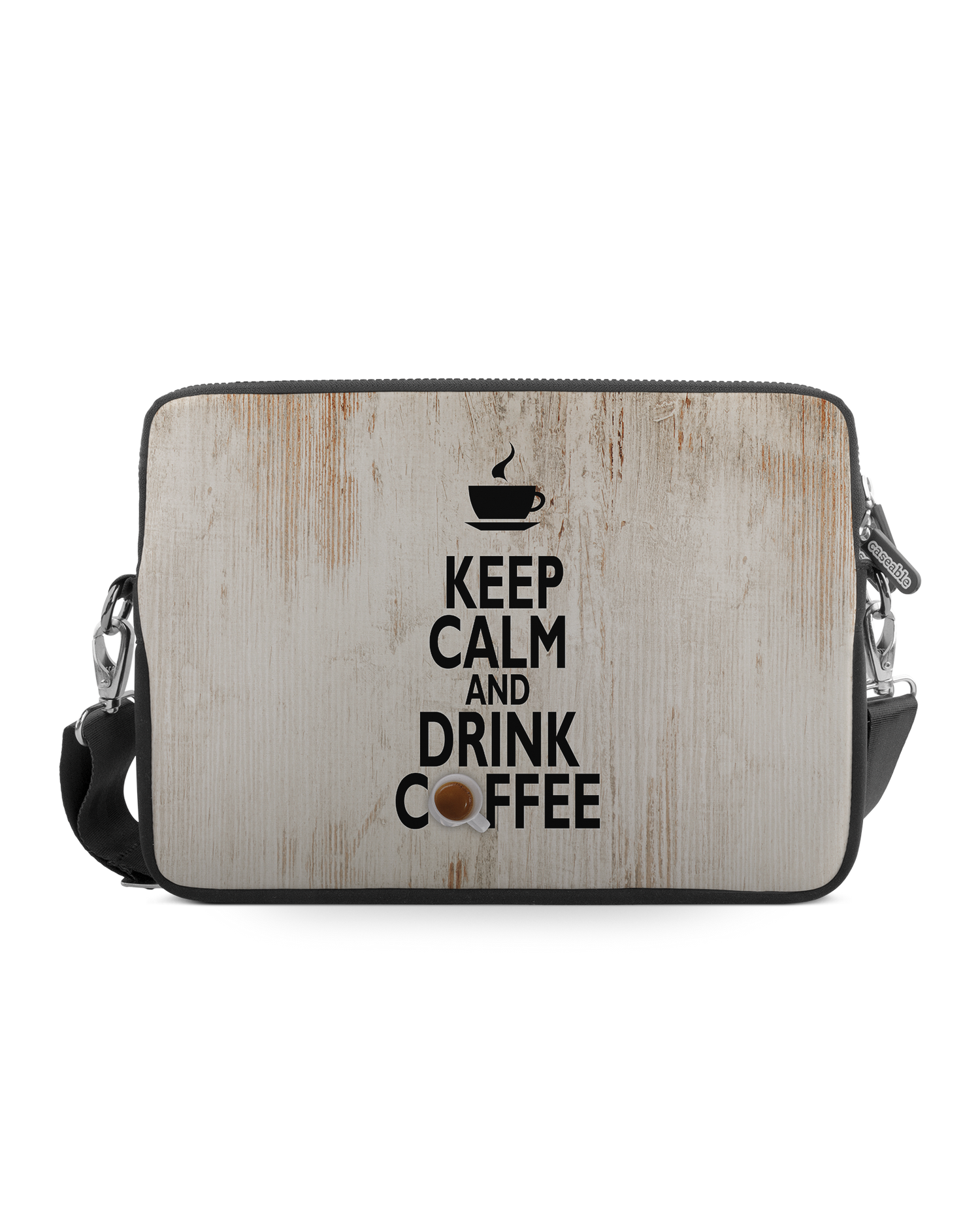 Drink Coffee Premium Laptoptasche 13-14 Zoll: Vorderansicht