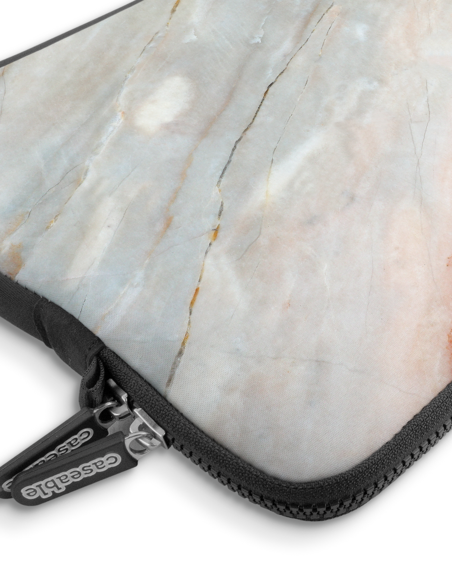 Mother of Pearl Marble Premium Laptoptasche 13-14 Zoll mit Gerät im Inneren