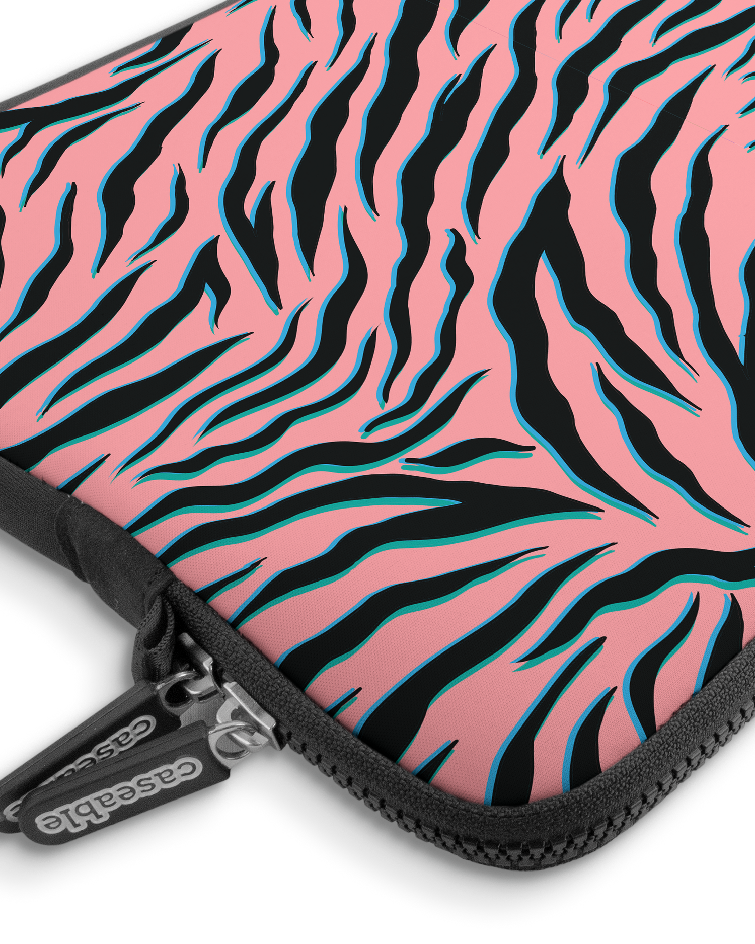 Pink Zebra Premium Laptoptasche 13-14 Zoll mit Gerät im Inneren