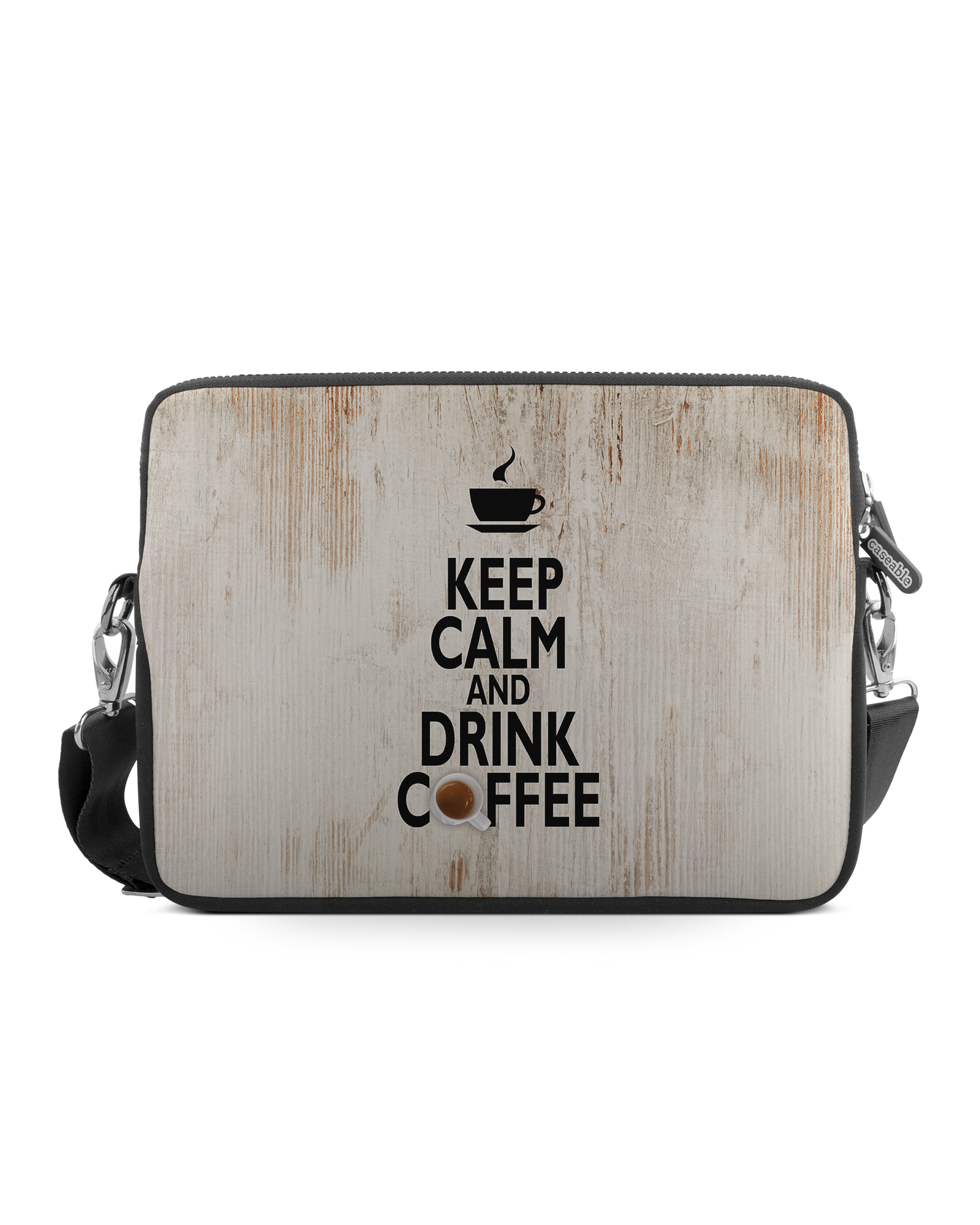 Drink Coffee Premium Laptoptasche 17 Zoll: Vorderansicht