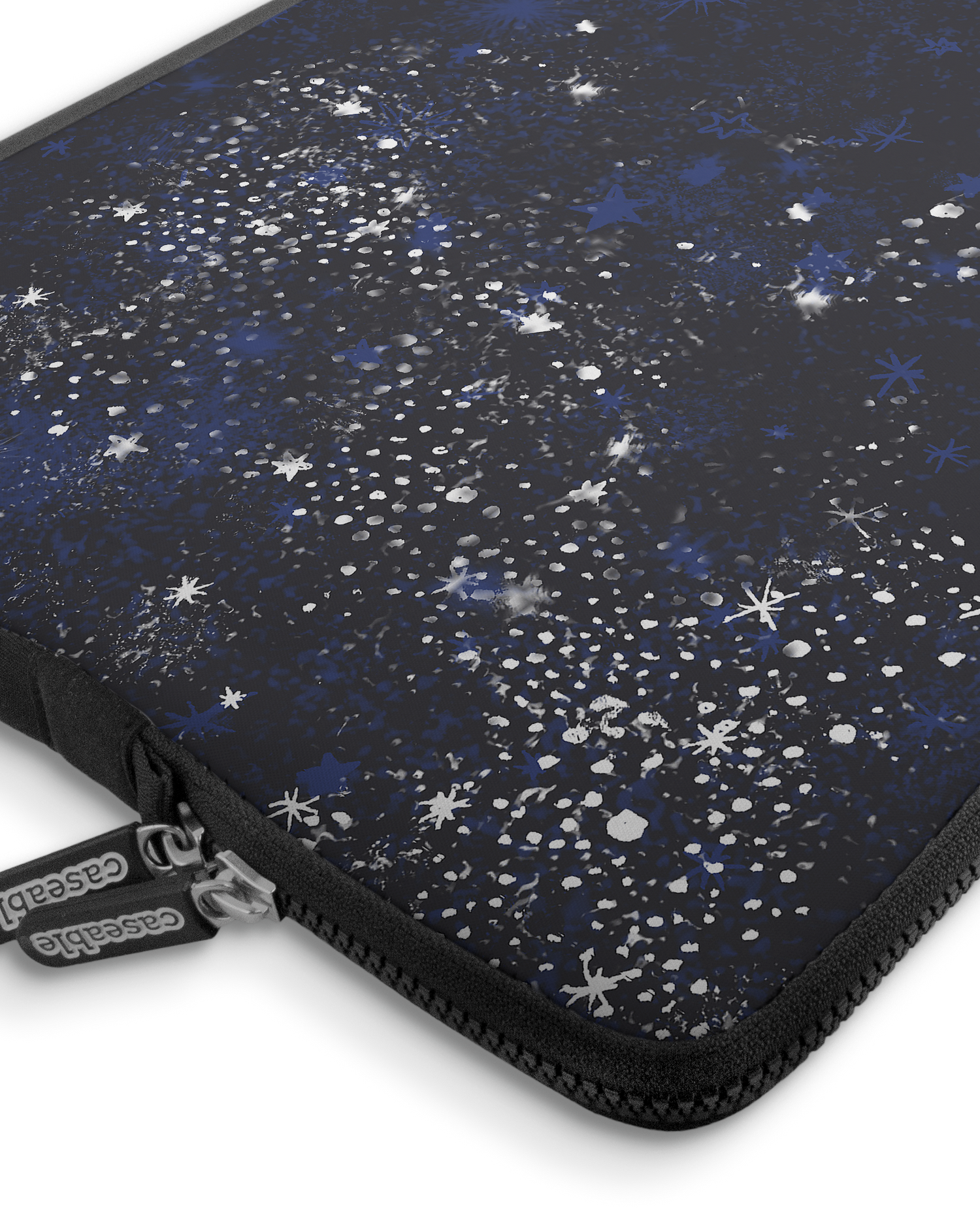 Starry Night Sky Premium Laptoptasche 17 Zoll mit Gerät im Inneren