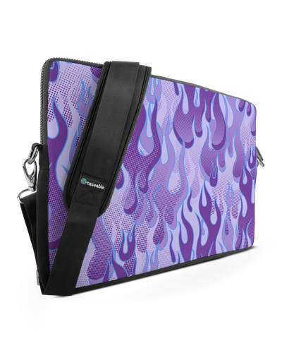 Purple Flames Premium Laptoptasche 17 Zoll