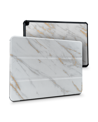 Gold Marble Elegance Tablet Smart Case für Amazon Fire HD 10 (2021): Frontansicht
