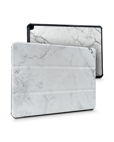 White Marble Tablet Smart Case für Amazon Fire HD 10 (2021): Frontansicht