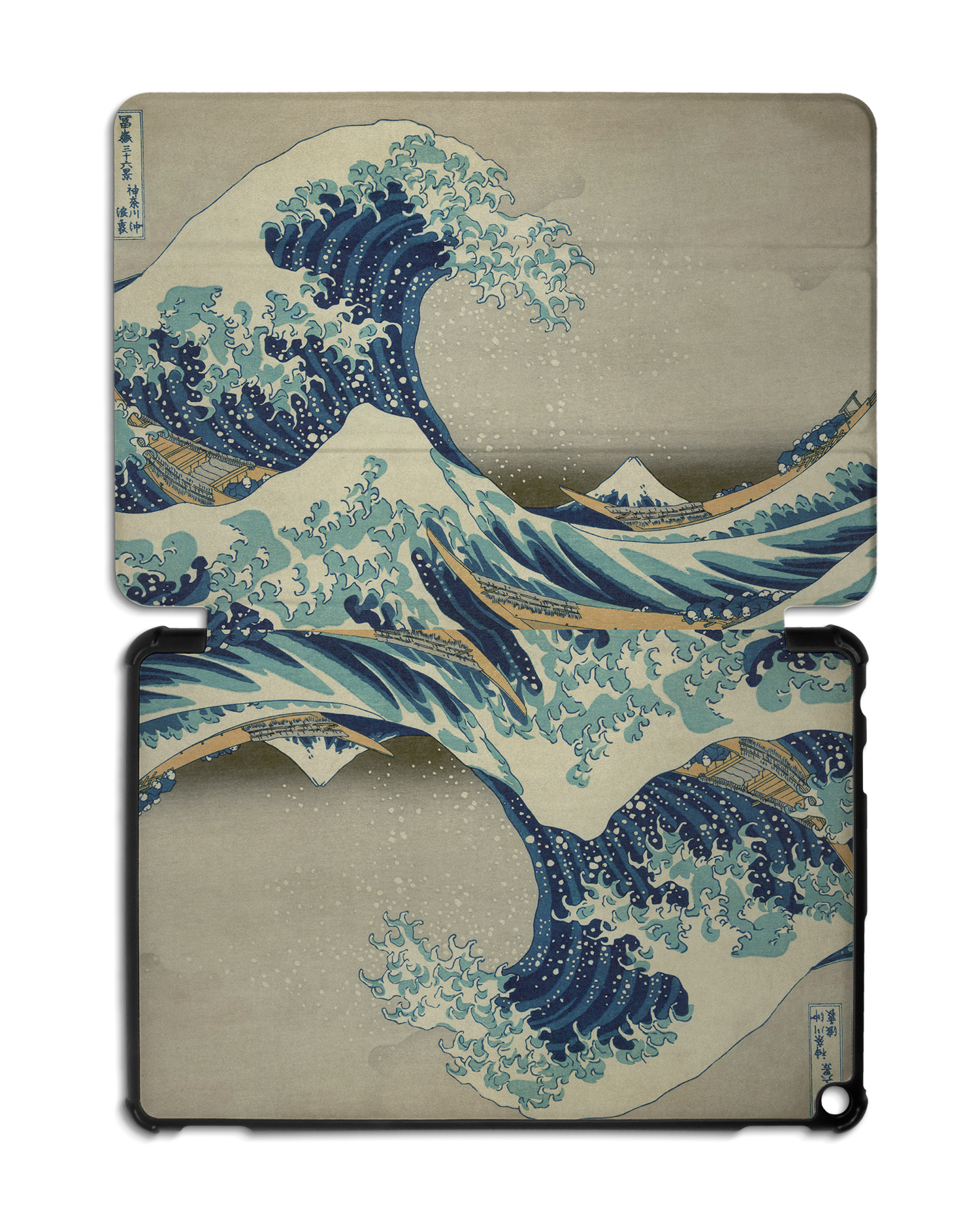 Great Wave Off Kanagawa By Hokusai Tablet Smart Case Amazon Fire HD 10 (2021): Aufgeklappt